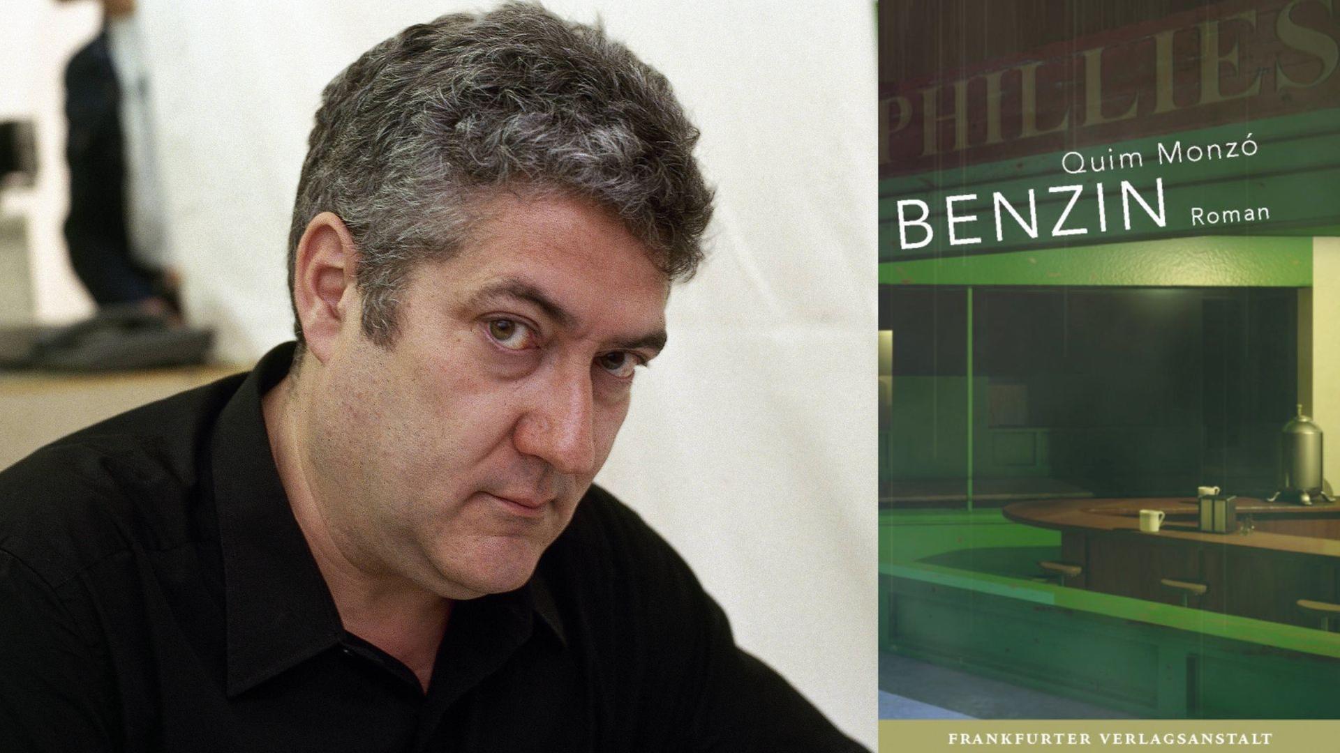 Quim Monzó: "Benzin"
Zu sehen sind der Autor und das Buchcover, darauf ein Cafe bei Nacht Quim Monzó: "Benzin"
Zu sehen sind der Autor und das Buchcover, darauf ein Cafe bei Nacht