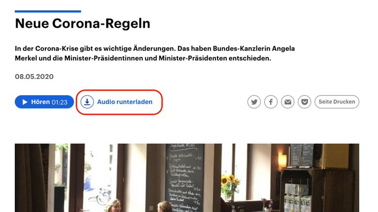 Erklärung des Audio-Download Erklärung des Audio-Download
