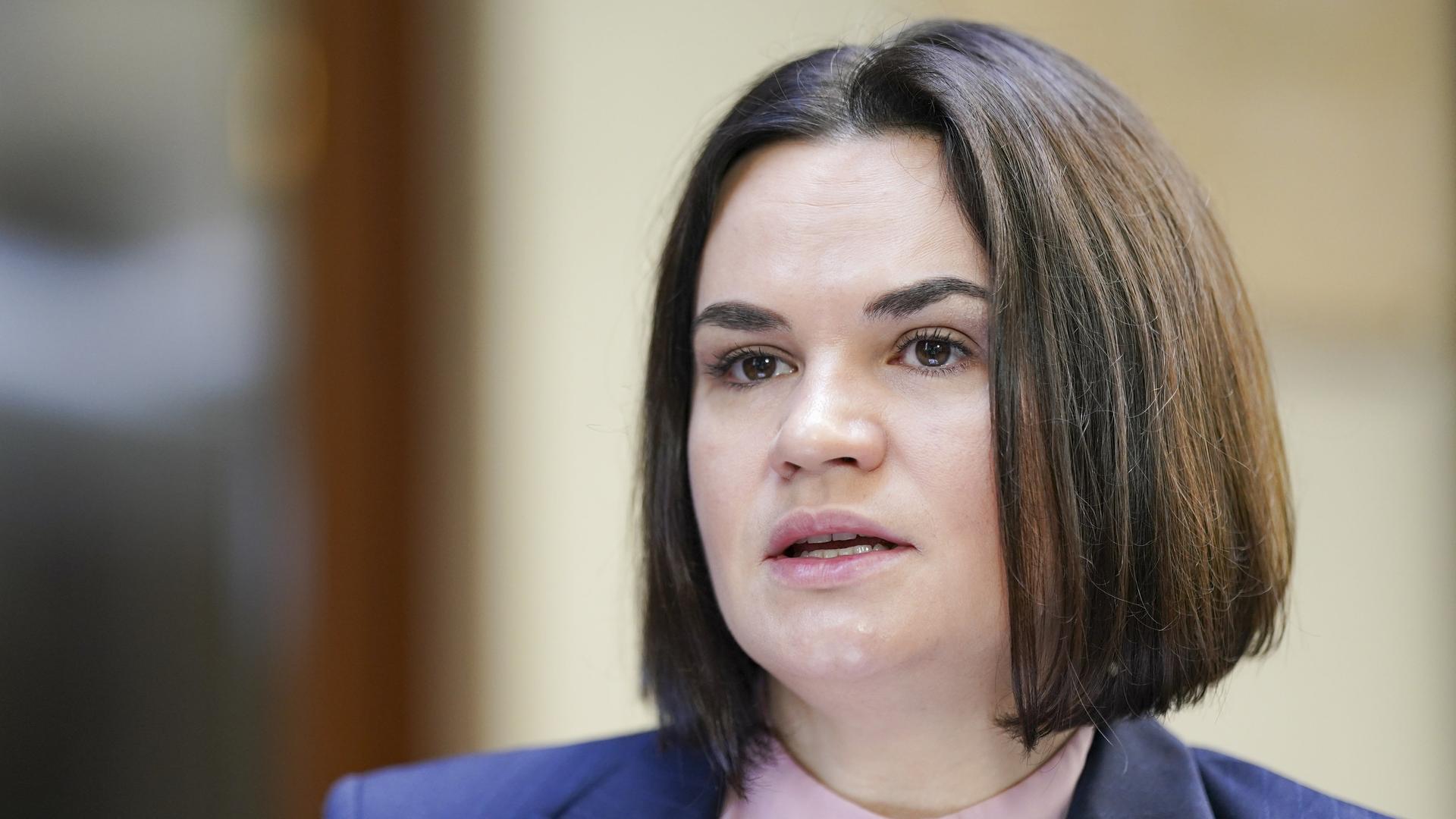 Die belarussische Oppositionspolitikerin Swetlana Tichanowskaja Die belarussische Oppositionspolitikerin Swetlana Tichanowskaja