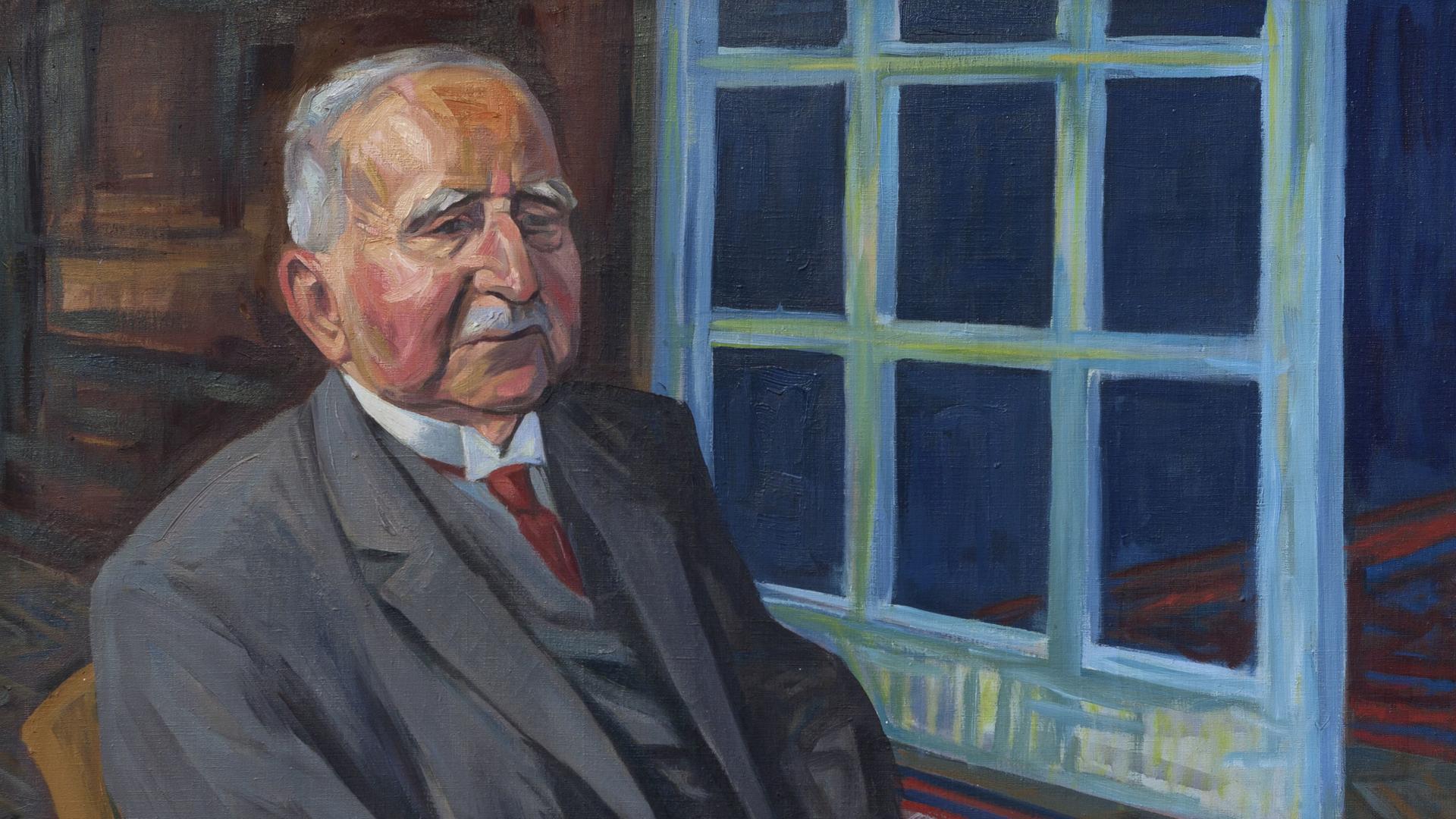 Richard Schorr (1867-1951), langjähriger Direktor der Hamburger Sternwarte in Bergedorf, dargestellt in einem Gemälde. Richard Schorr (1867-1951), langjähriger Direktor der Hamburger Sternwarte in Bergedorf, dargestellt in einem Gemälde.