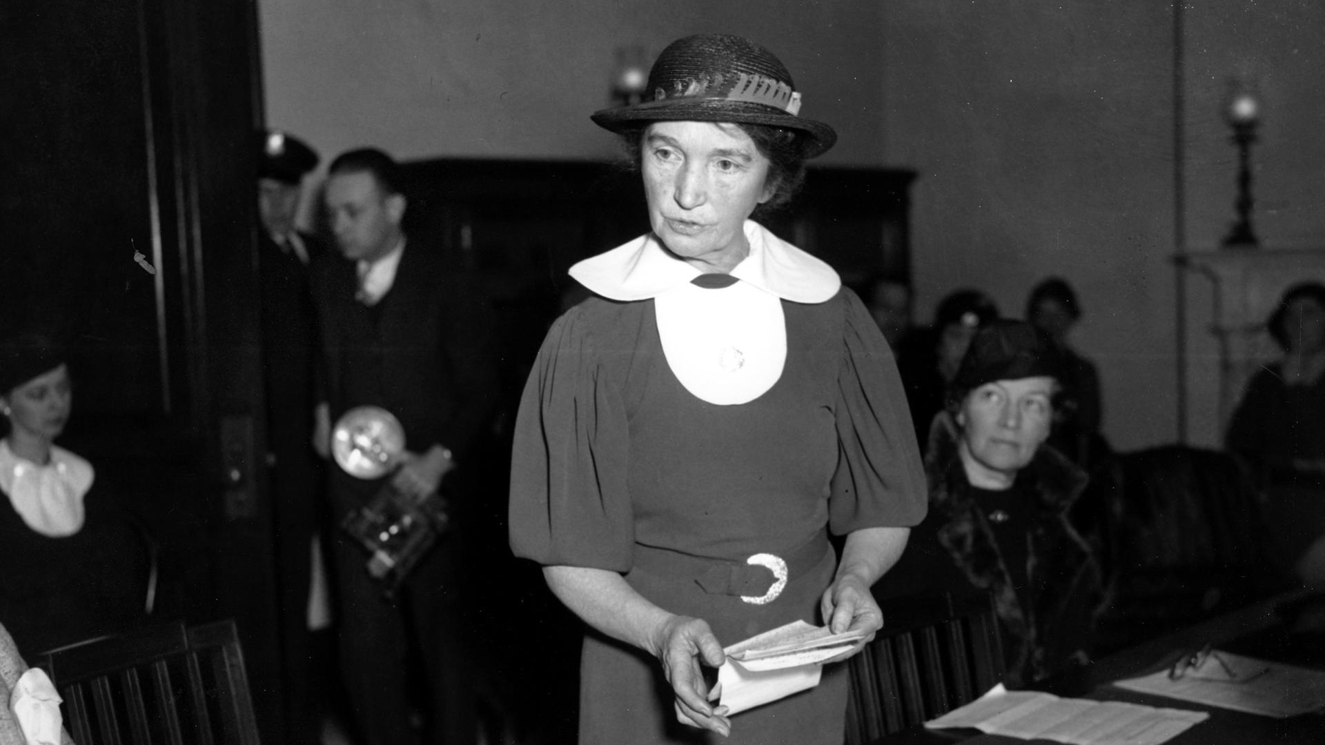 Margaret Sanger im März 1934 in Washington