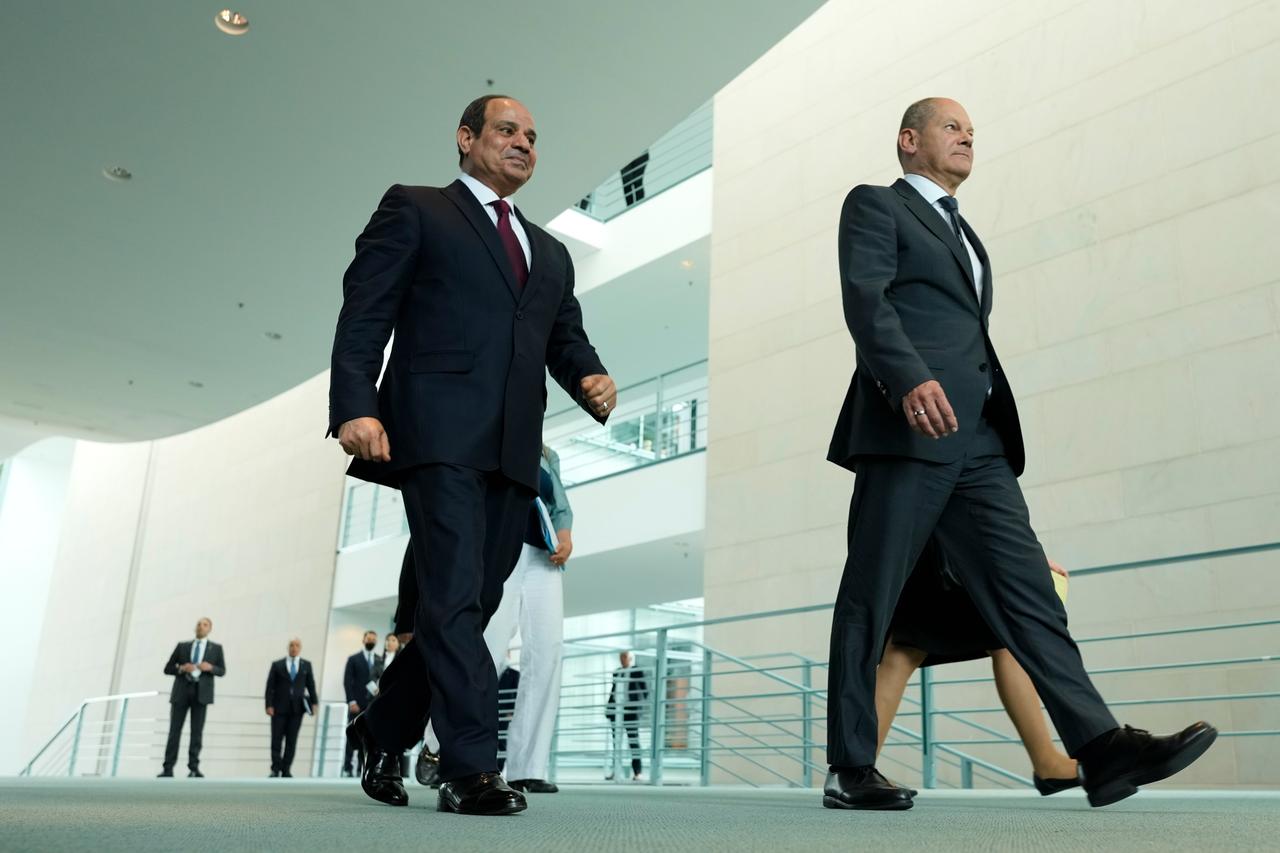 Bundeskanzler Olaf Scholz und Ägyptens Präsident Al-Sisi im Juli 2022 in Berlin Bundeskanzler Olaf Scholz und Ägyptens Präsident Al-Sisi im Juli 2022 in Berlin
