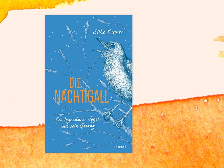 Das Buchcover "Die Nachtigall" von Silke Kipper zeigt eine gezeichnete Nachtigall auf blauem Hintergrund.
