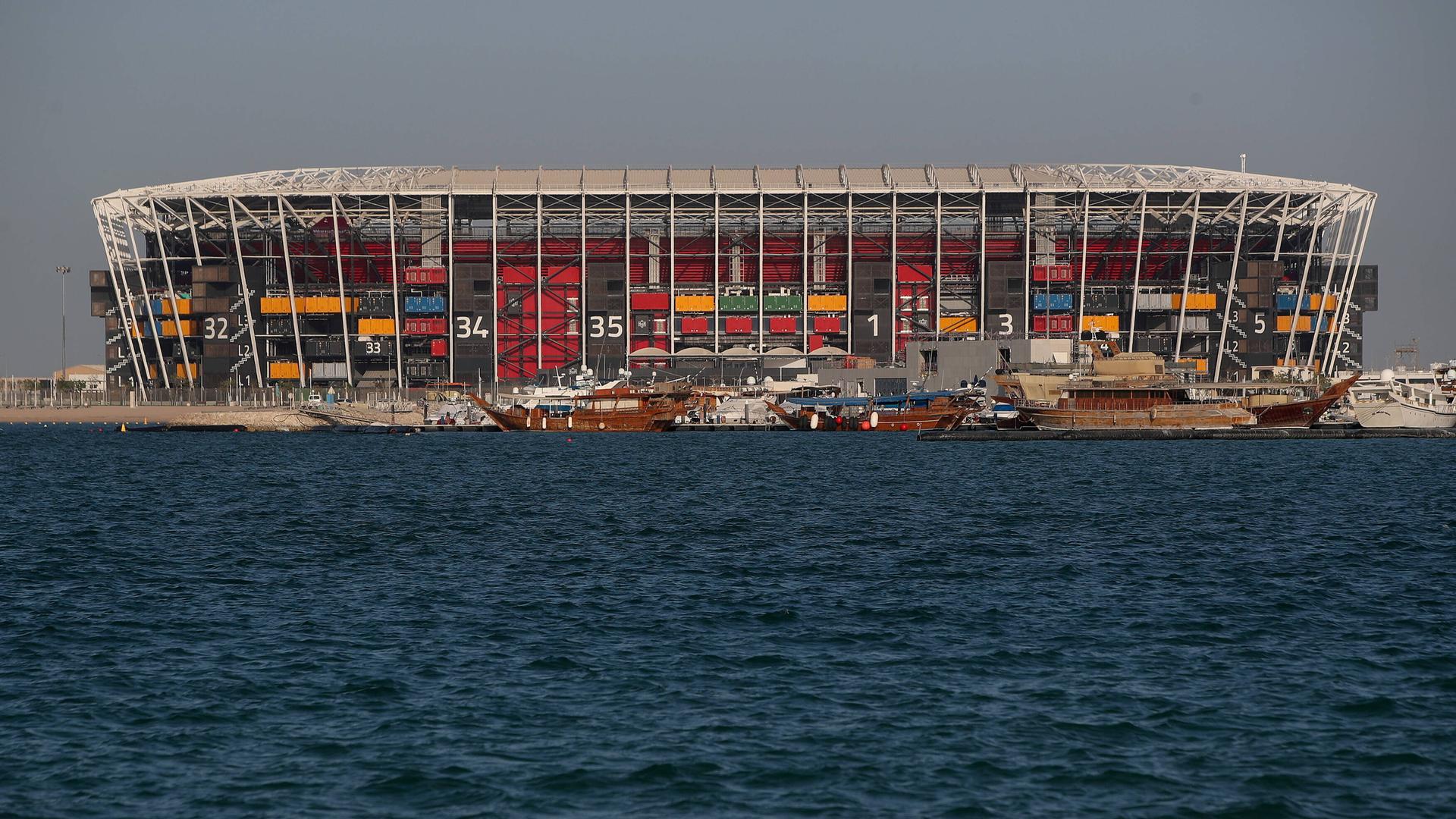 Das Stadion 974 in Doha, Katar Das Stadion 974 in Doha, Katar