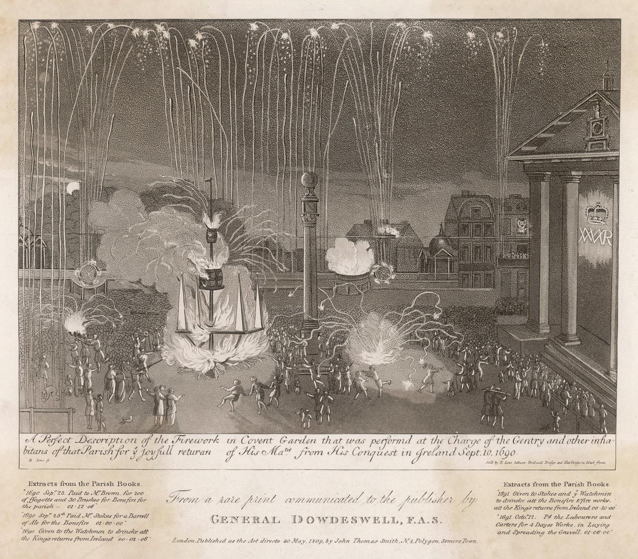 Fireworks to mark return of William III after Battle of Boy Fireworks to mark return of William III after Battle of Boy