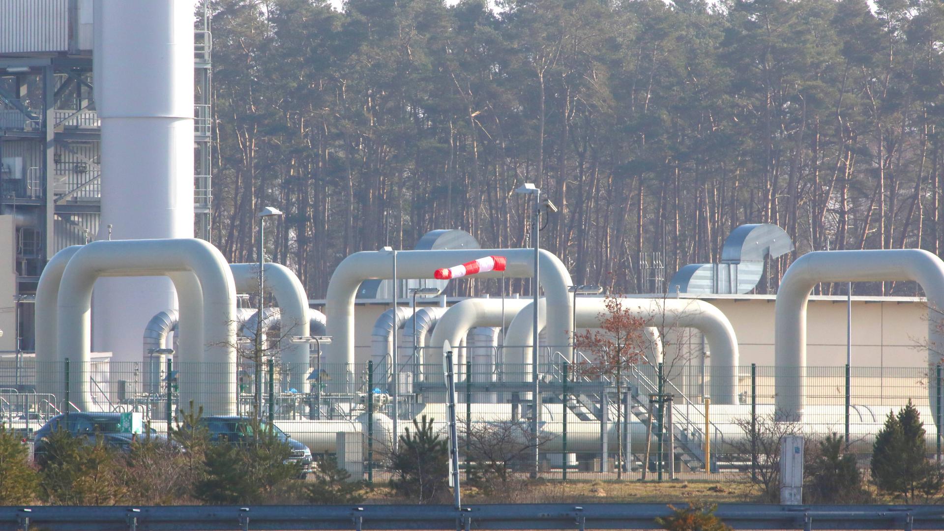 Rohre einer Gaspipeline Rohre einer Gaspipeline