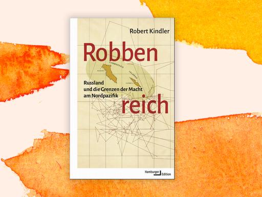 Das Cover des Buches "Robbenreich" von Robert Kindler. Darauf sind ein Kartenausschnitt sowie der Name des Autors und der Titel des Buches.