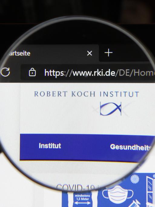 Blick auf die Webseite des Robert-Koch-Instituts 
