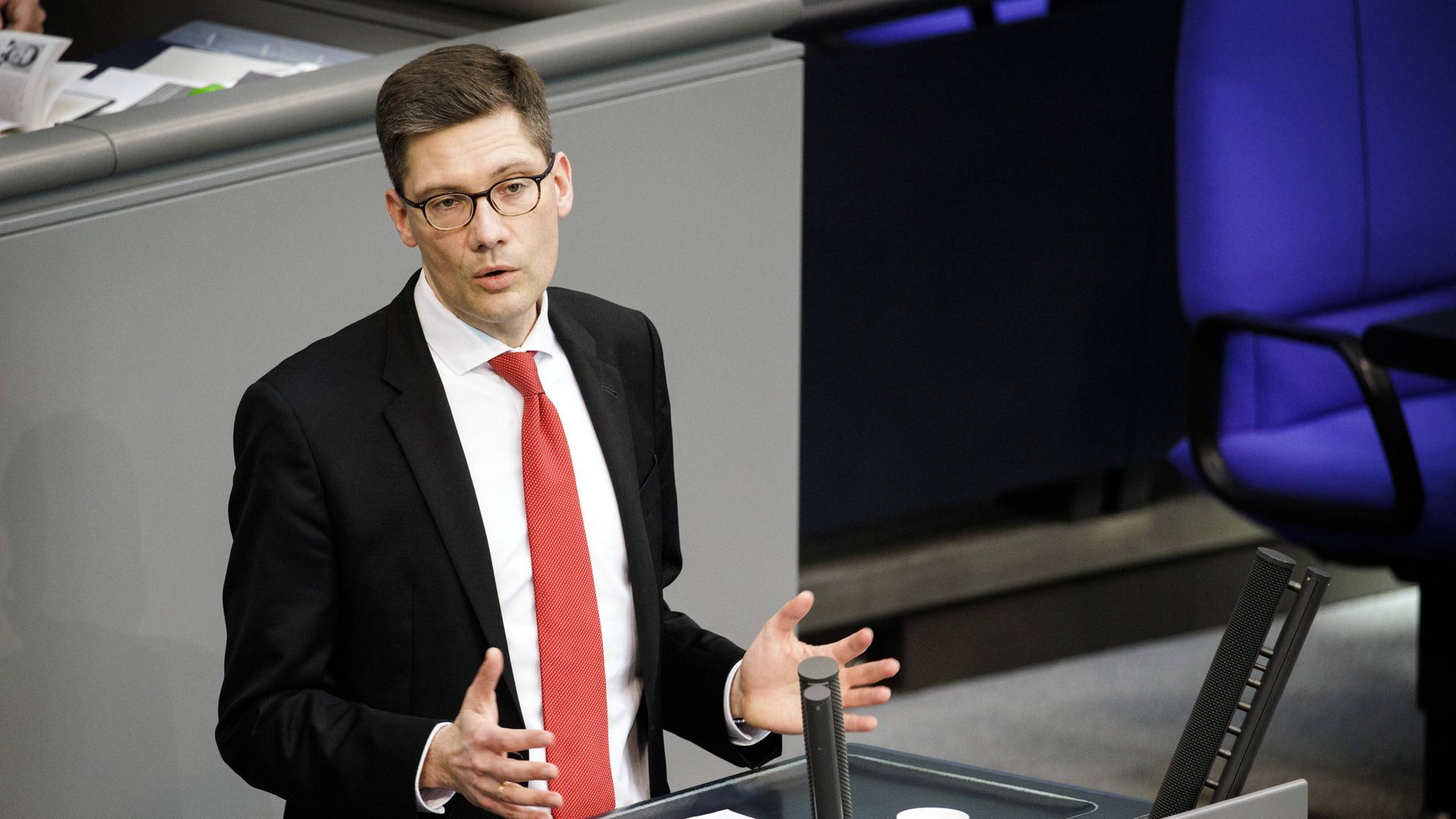 Christian Hirte, MdB, CDU/CSU, hält eine Rede im Rahmen der 23. Sitzung des Deutschen Bundestages in Berlin.
