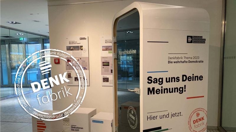 Sagen Sie uns Ihre Meinung bei der Denkfabrik-Ausstellung im Deutschlandradio-Funkhaus in Köln. Sagen Sie uns Ihre Meinung bei der Denkfabrik-Ausstellung im Deutschlandradio-Funkhaus in Köln.