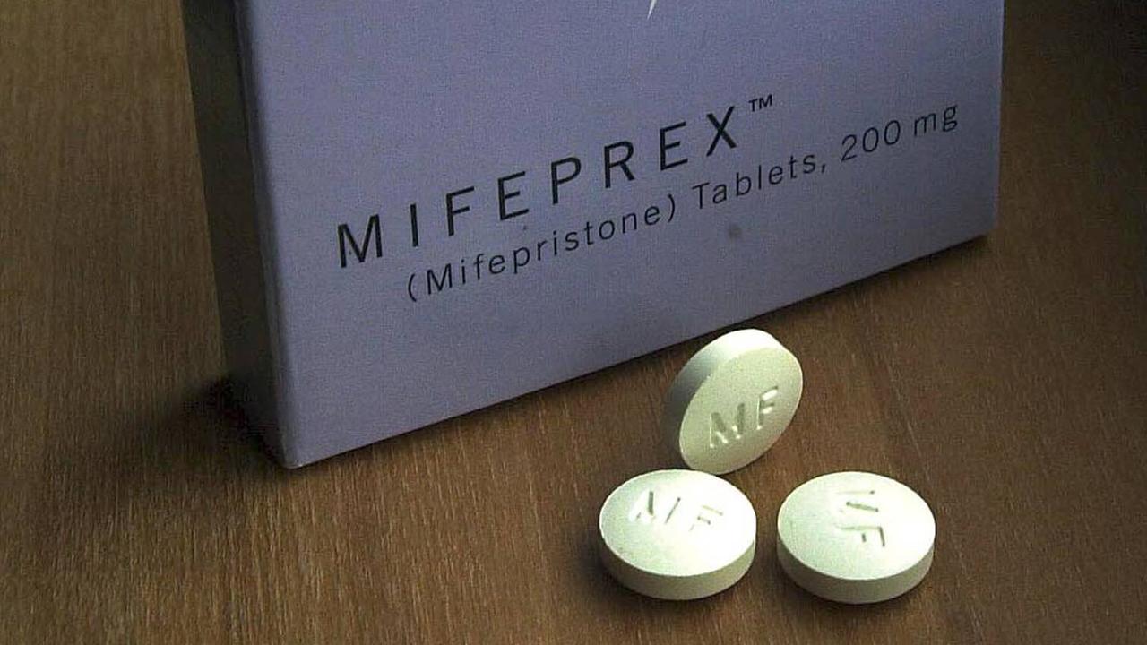 Packung der Abtreibungspille Mifeprex