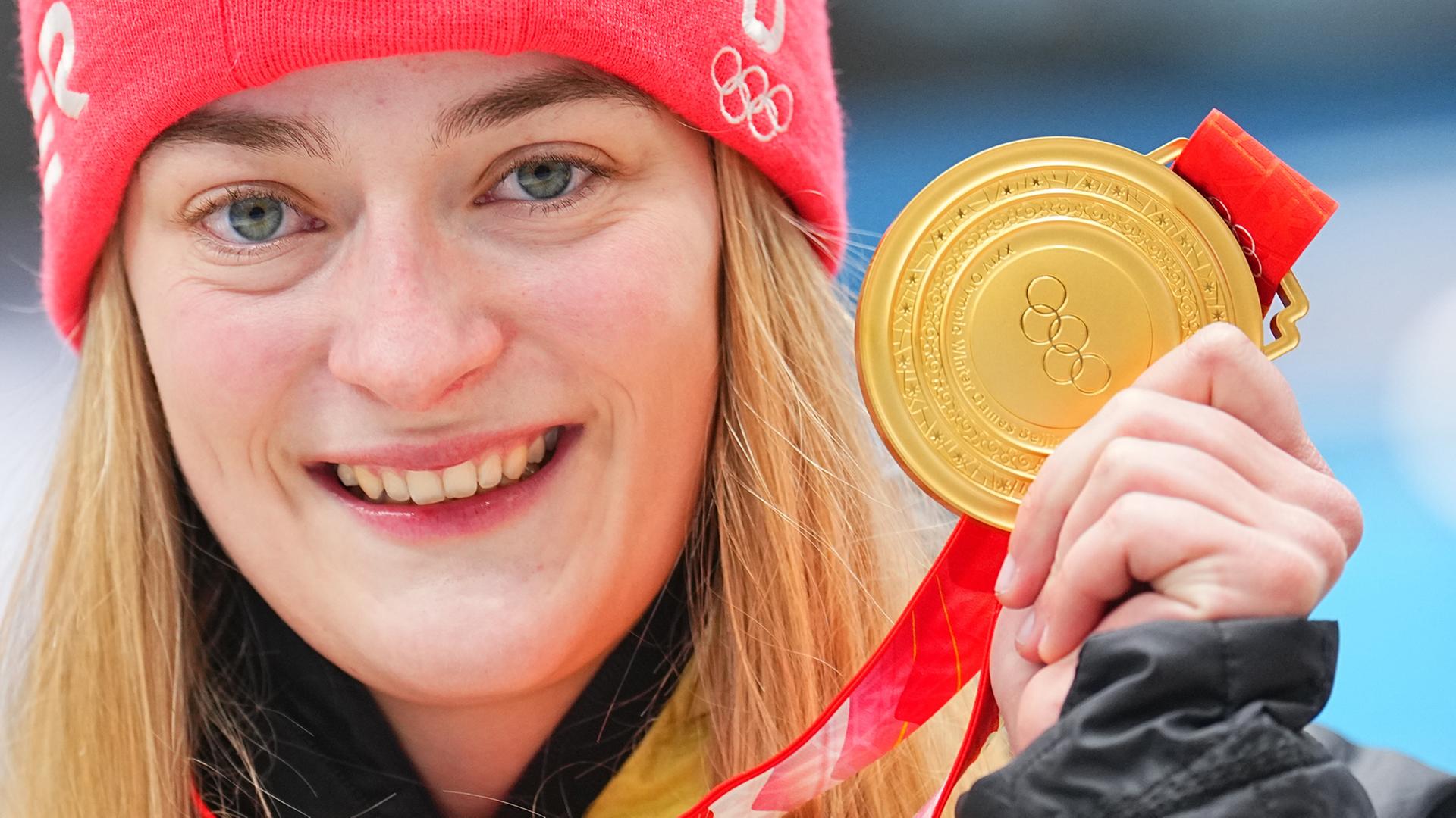 Skeleton-Olympiasiegerin Hannah Neise Skeleton-Olympiasiegerin Hannah Neise