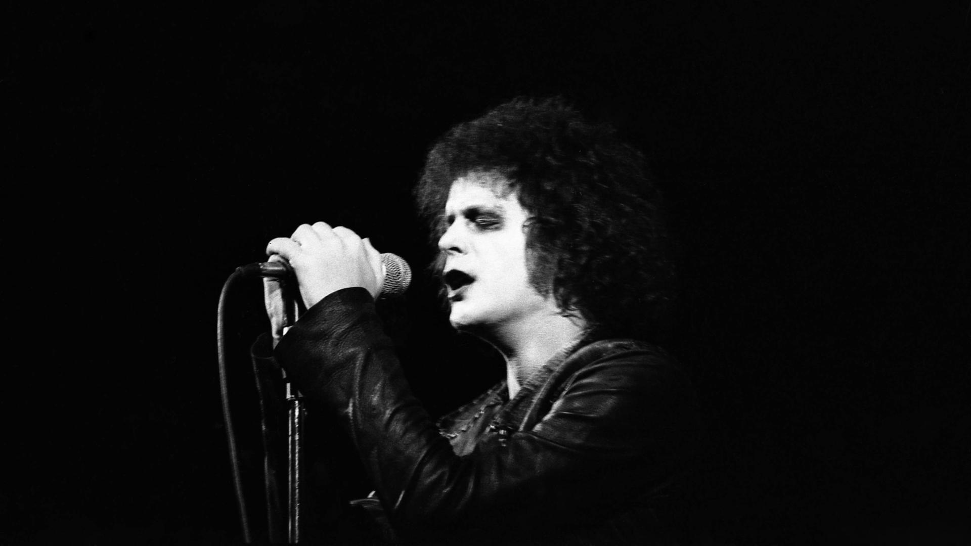 Das Schwarz-Weiß-Foto zeigt den US-Musiker Lou Reed, wie er bei einem Konzert 1973 in Paris in ein Mikrofon singt.
Das Schwarz-Weiß-Foto zeigt den US-Musiker Lou Reed, wie er bei einem Konzert 1973 in Paris in ein Mikrofon singt.