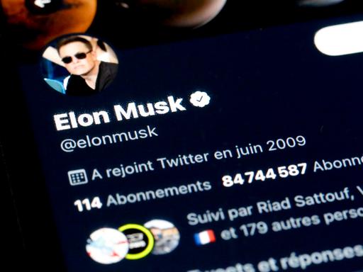 Ein Ausschnitt von Elon Musks Twitterprofil