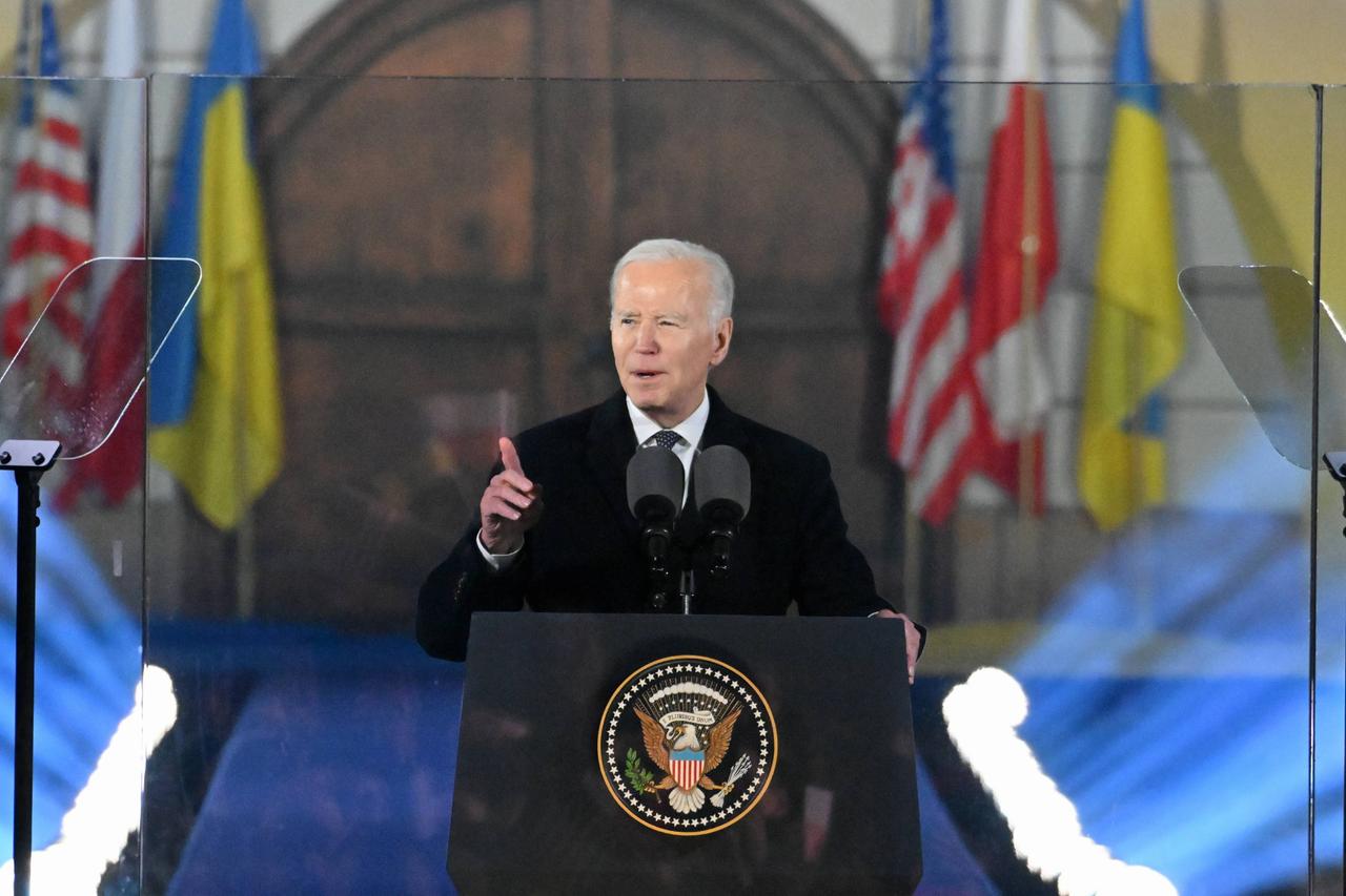US-Präsident Joe Biden spricht in Warschau