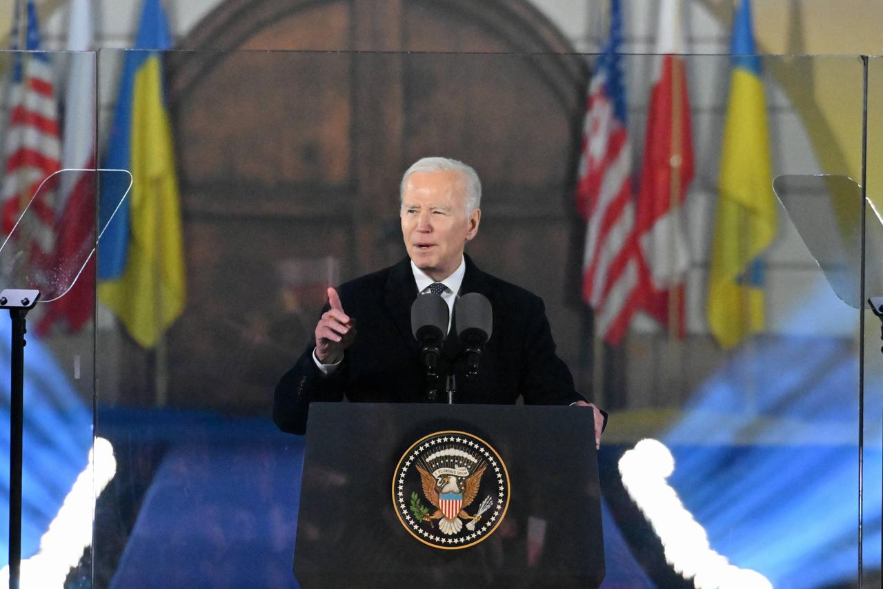 US-Präsident Joe Biden spricht in Warschau US-Präsident Joe Biden spricht in Warschau
