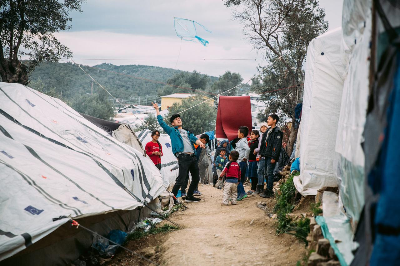 Fotografien, die die Fotografin Alea Horst in griechischen Flüchtlingslagern gemacht