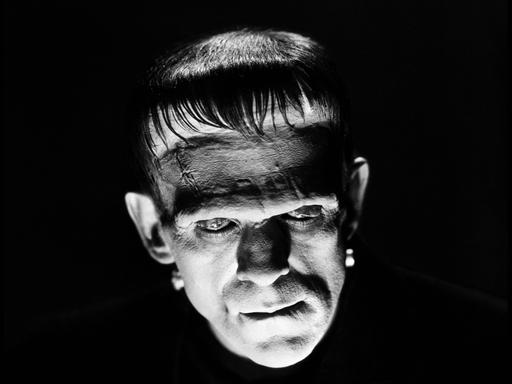 Frankensteins Monster in schwarzweiß