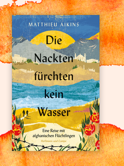 Auf dem Cover ist ein buntes Gemälde zu sehen, das seine Landschaft aus Gebirge, Ebene und einem Fluss zeigt. Im Hintergrund ist die aufgehende Sonne zwischen den Bergen und über den orientalisch anmutenden Gebäuden zu sehen. Darüber der Autorenname und der Buchtitel.