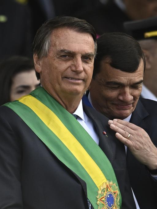 Präsident Jair Bolsonaro bei einer Militärparade anlässlich der Feierlichkeiten zum 200. Jahrestag der Unabhängigkeit Brasiliens.