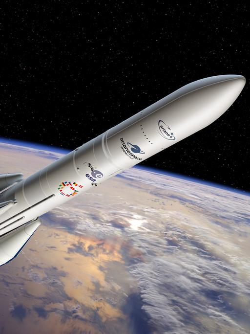 Bislang noch eine Illustration: Europas Ariane 6 beim Flug ins All 