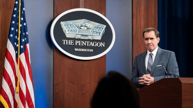 Pentagon-Sprecher John Kirby während einer Pressekonferenz