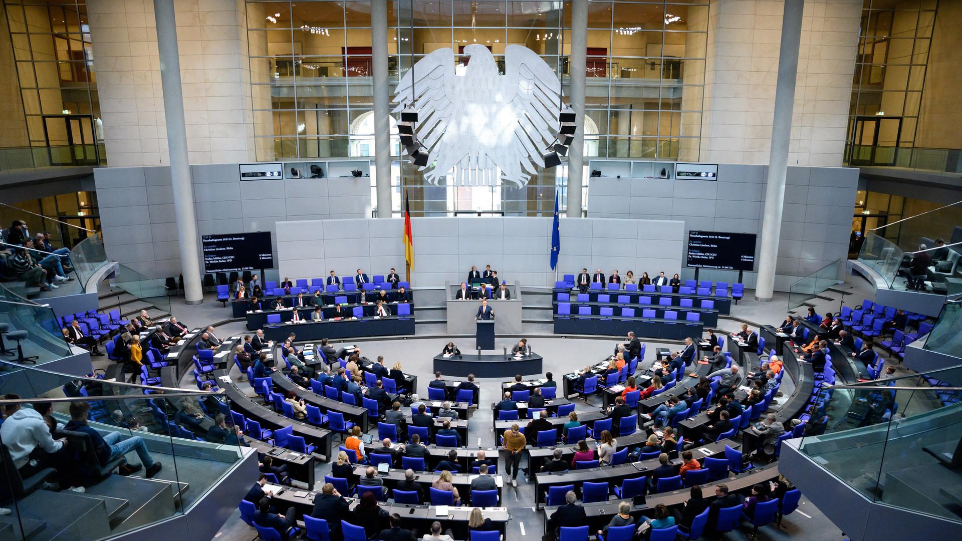 Plenarsitzung im Deutschen Bundestag Plenarsitzung im Deutschen Bundestag