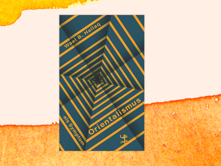 Auf dem Cover sind gelbe Quadrate auf blauem Hintergrund so angeordnet, dass sie eine Art Tunnelperspektive bilden. Zwischen den einzelnen Streifen sind Buchtitel und Autorenname abgedruckt. Hinter dem Buch sind orangefarben Farbverläufe.
