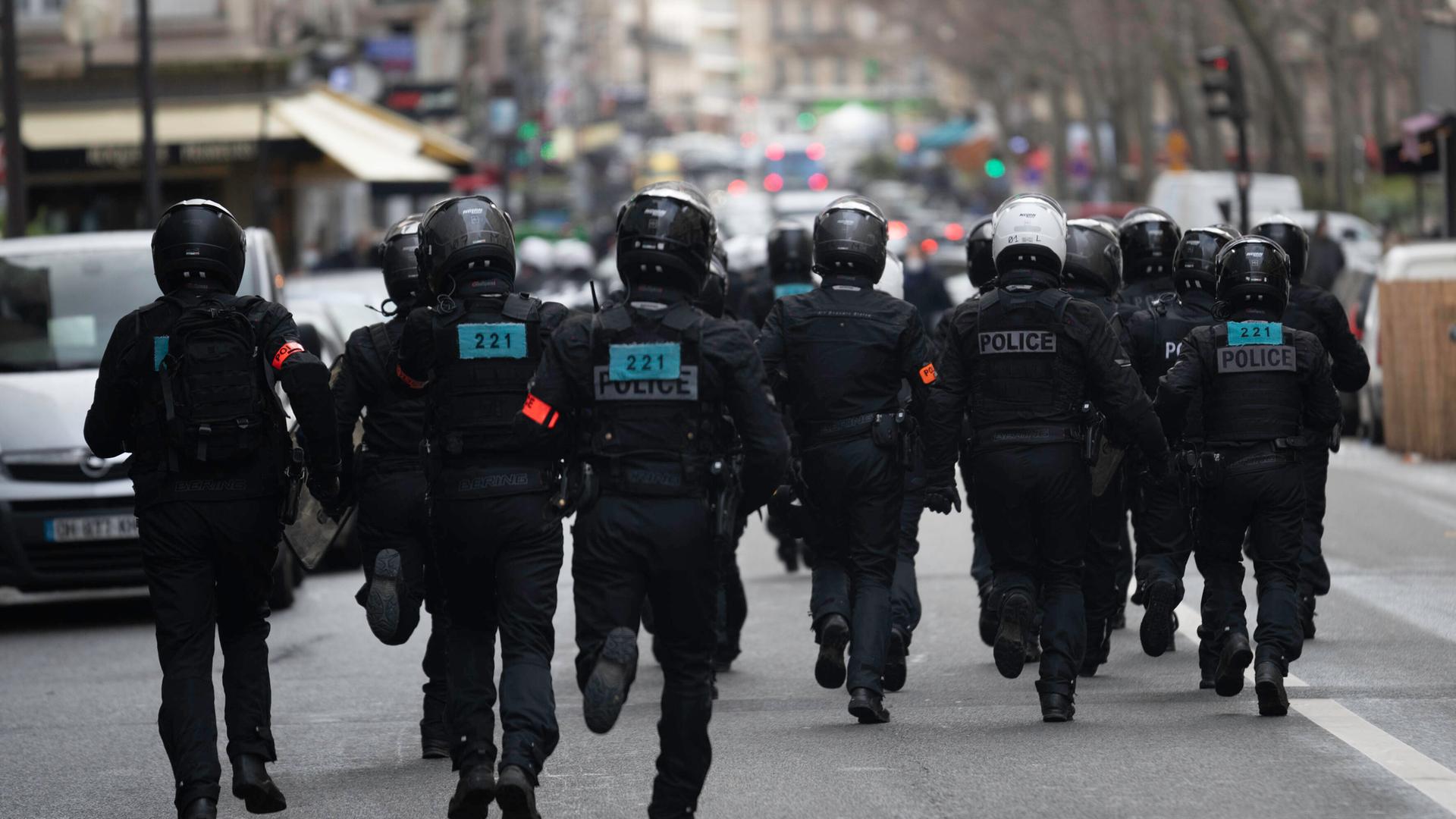 Polizeieinsatz bei einem Freiheitsmarch im Januar 2021. Polizeieinsatz bei einem Freiheitsmarch im Januar 2021.