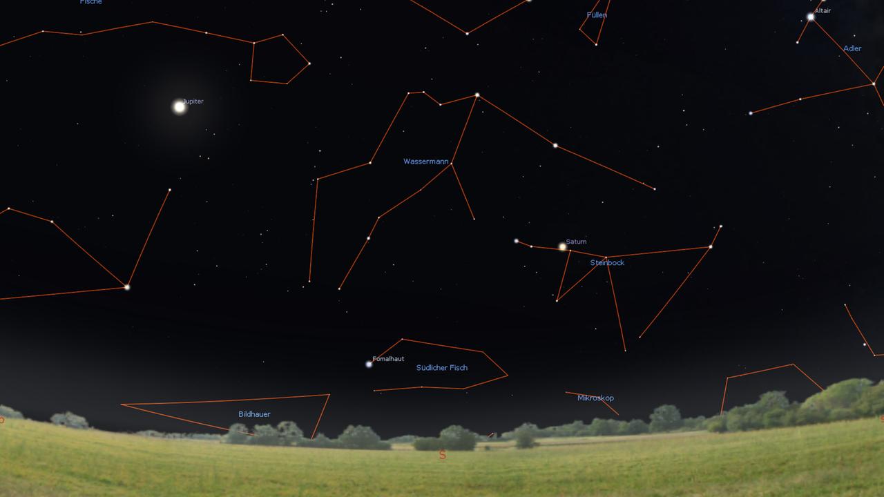 Kaum bekanntes Sternbild Südlicher Fisch Fomalhaut und die