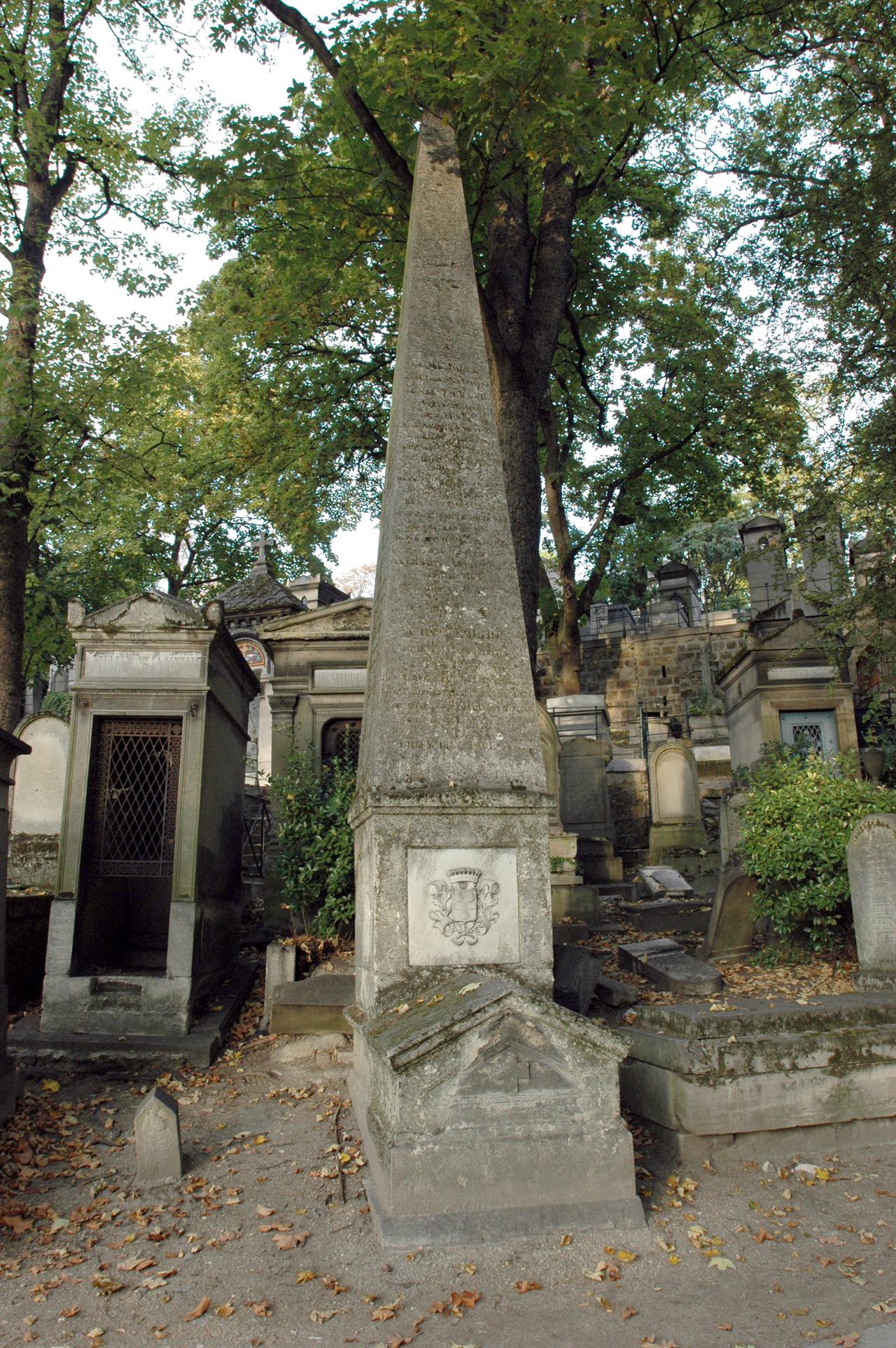 Das Grab des französischen Wissenschaftlers Jean-François Champollion