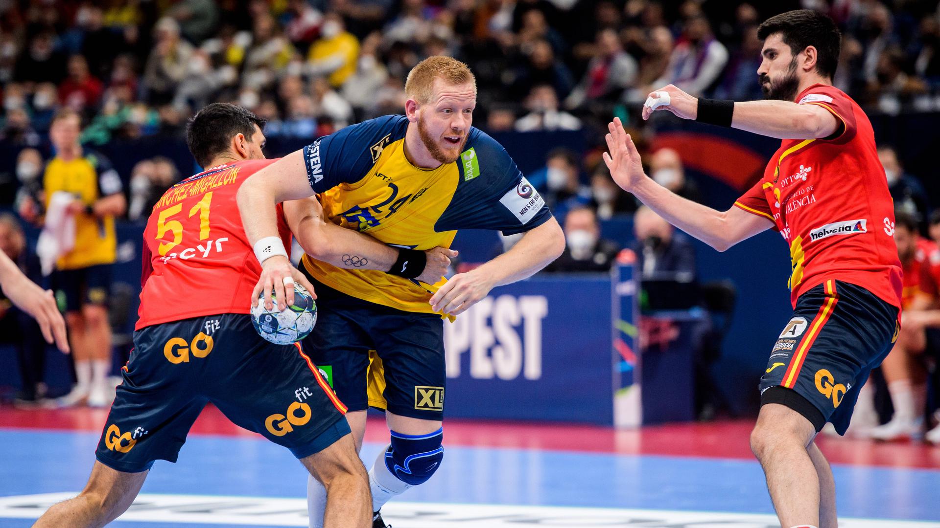 Szene aus dem Endspiel Spanien gegen Schweden Szene aus dem Endspiel Spanien gegen Schweden