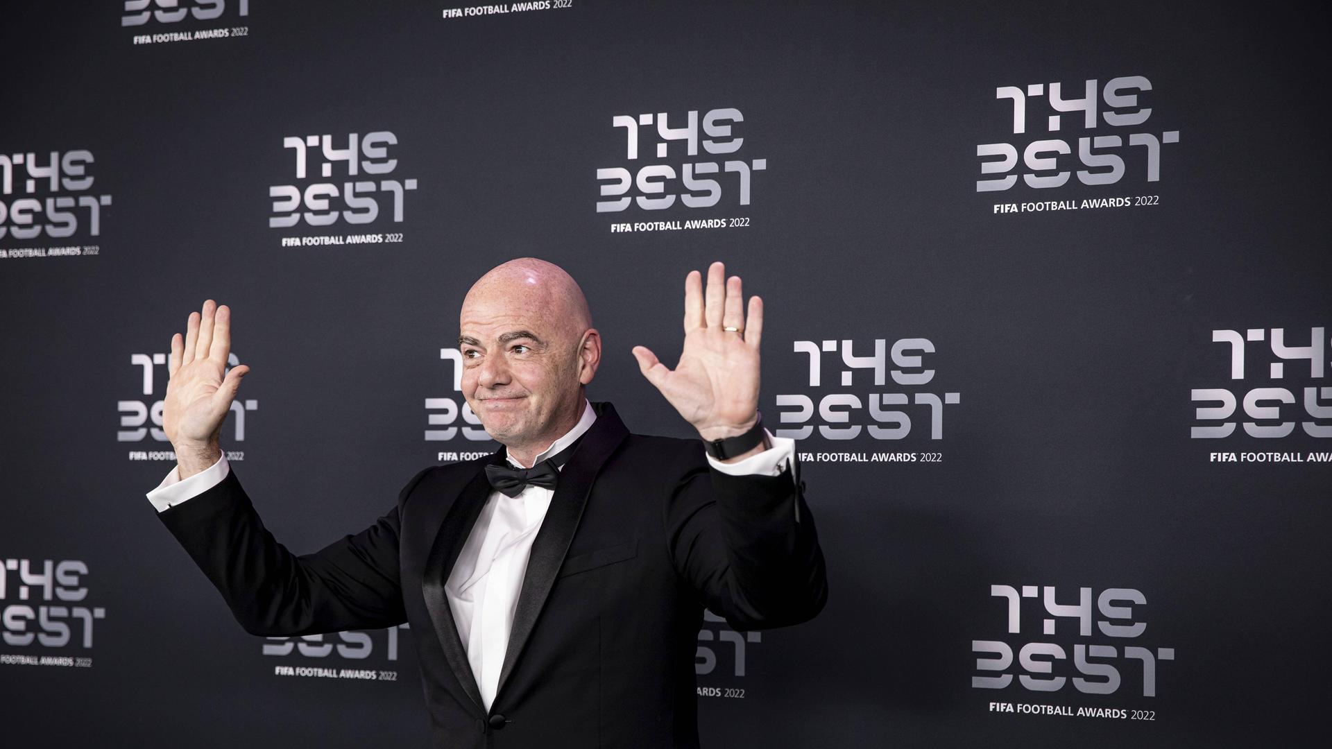 FIFA-Präsident Gianni Infantino bei der "The Best FIFA Football Awards 2022 in Paris. FIFA-Präsident Gianni Infantino bei der "The Best FIFA Football Awards 2022 in Paris.