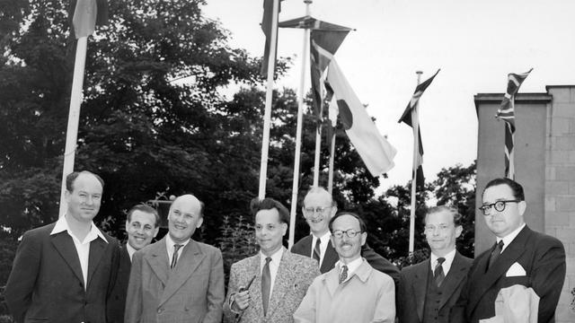 23. Juni 1951: Eröffnung des Musikfests der Internationalen Gesellschaft für neue Musik (IGNM) im Sendesaal des Hessischen Rundfunks in Frankfurt