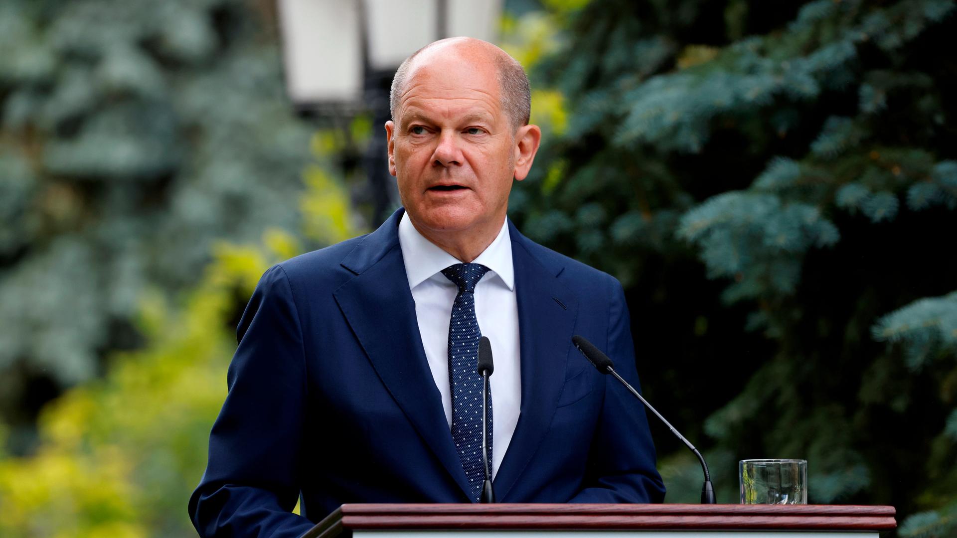 Bundeskanzler Olaf Scholz (SPD) bei seinem Besuch in der Ukraine Bundeskanzler Olaf Scholz (SPD) bei seinem Besuch in der Ukraine