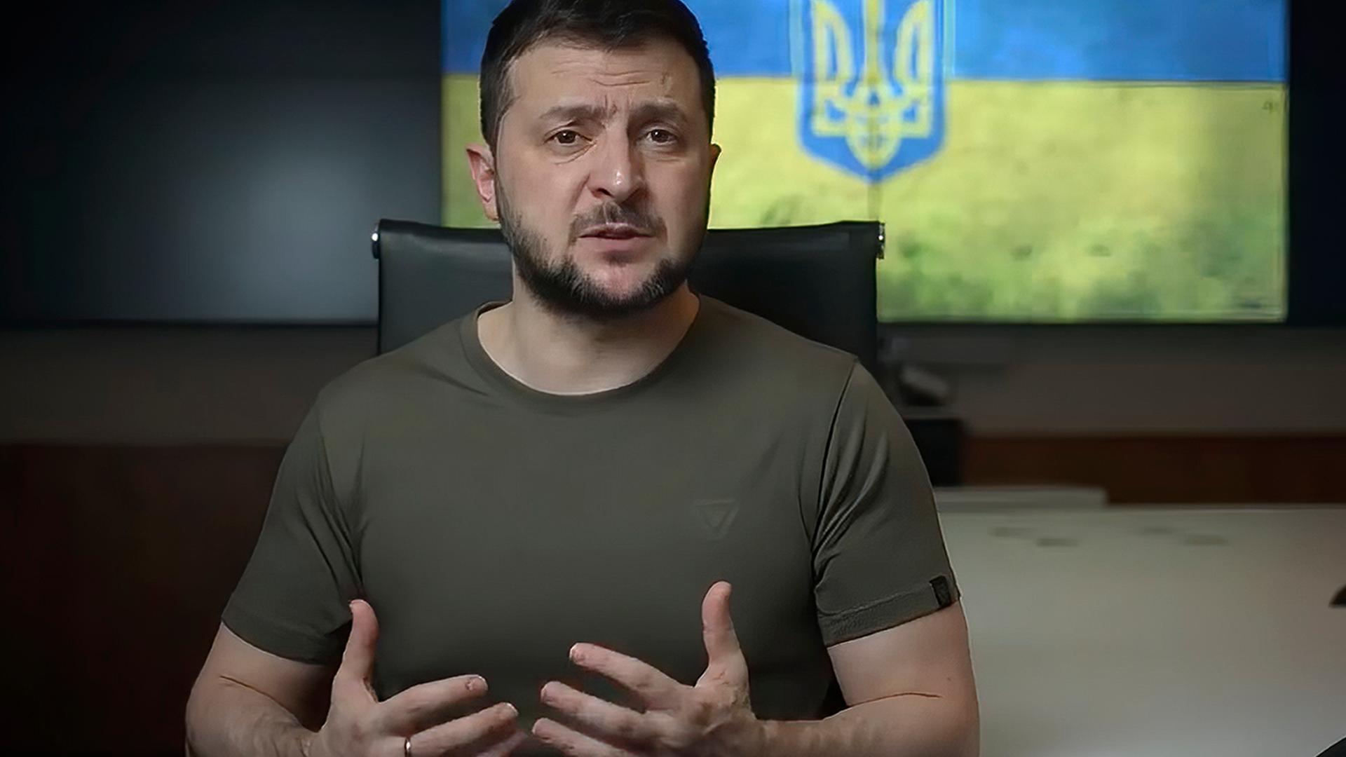 Dieses Videostandbild zeigt Wolodymyr Selenskyj, Präsident der Ukraine.
