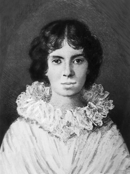 Ein frühes Porträt der amerikanischen Schriftstellerin Emily Dickinson.