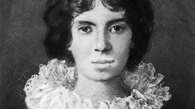 Ein frühes Porträt der amerikanischen Schriftstellerin Emily Dickinson.