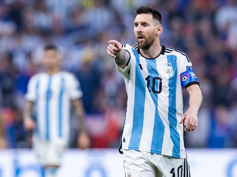 Argentiniens Fußballnationalspieler Lionel Messi im WM-Finale gegen Frankreich