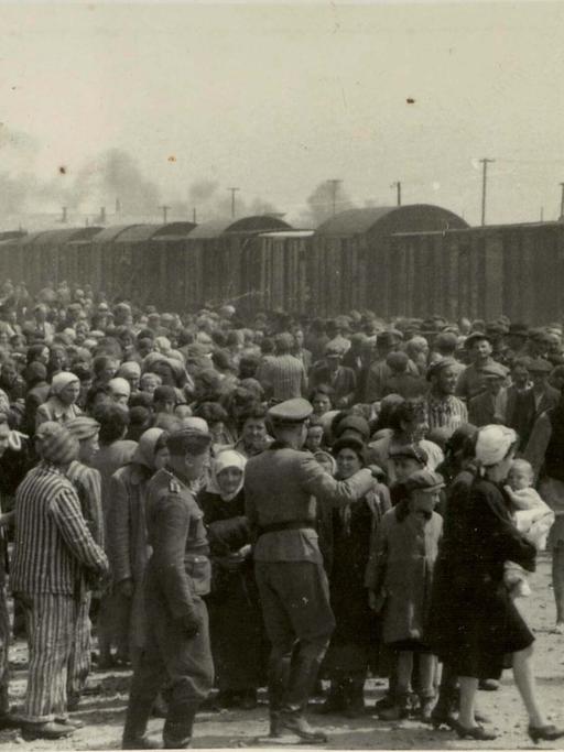 This picture released by Yad Vashem Photo Archives shows the arrival and processing of an entire transport of Jews from Carpatho-Ruthenia, a region annexed in 1939 to Hungary from Czechoslovakia, at Auschwitz-Birkenau, Poland in May 1944. The picture was donated to Yad Vashem in 1980 by Lili Jacob. Images from the Album are currently on display at the United Nations in New York as part of Yad Vashem's