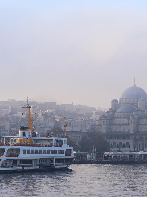 Blick auf das Hafenviertel Eminönü in Istanbul. 