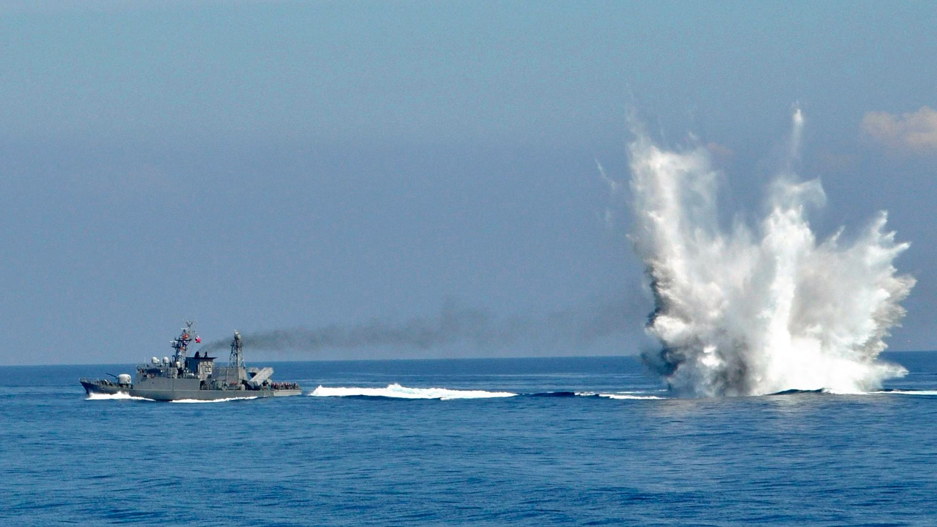 Chinas Militär bei einem Manöver in der Nähe Taiwans mit scharfer Munition.