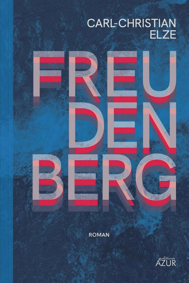 Der Buchtitel "Freudenberg" steht in großen roten Buchstaben auf einem gescheckten, blauen Hintergrund Der Buchtitel "Freudenberg" steht in großen roten Buchstaben auf einem gescheckten, blauen Hintergrund