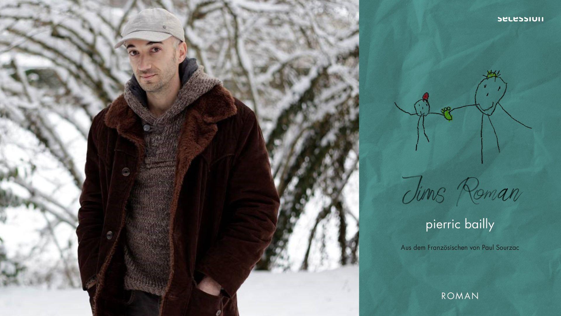 Pierric Bailly: "Jims Roman"
Zu sehen sind das Buchcover und der Autor in einer Winterlandschaft Pierric Bailly: "Jims Roman"
Zu sehen sind das Buchcover und der Autor in einer Winterlandschaft