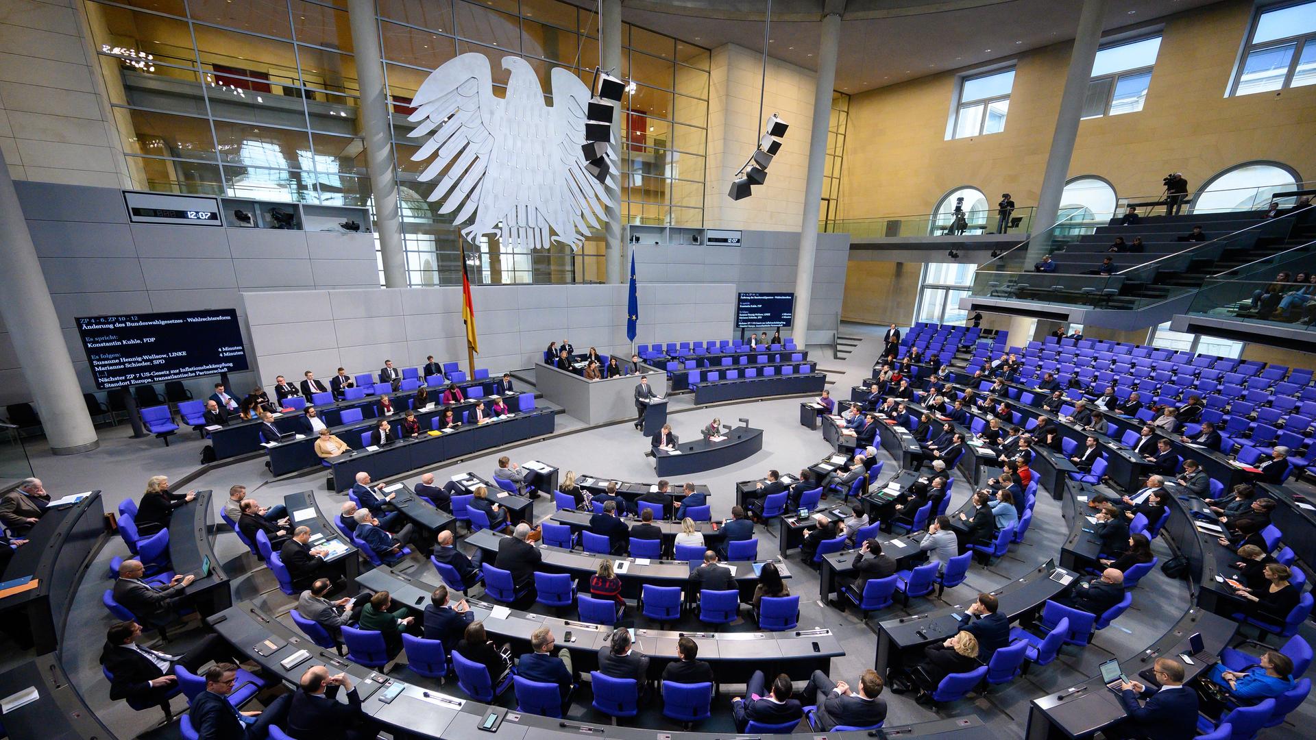 Plenarsitzung im Deutschen Bundestag Plenarsitzung im Deutschen Bundestag
