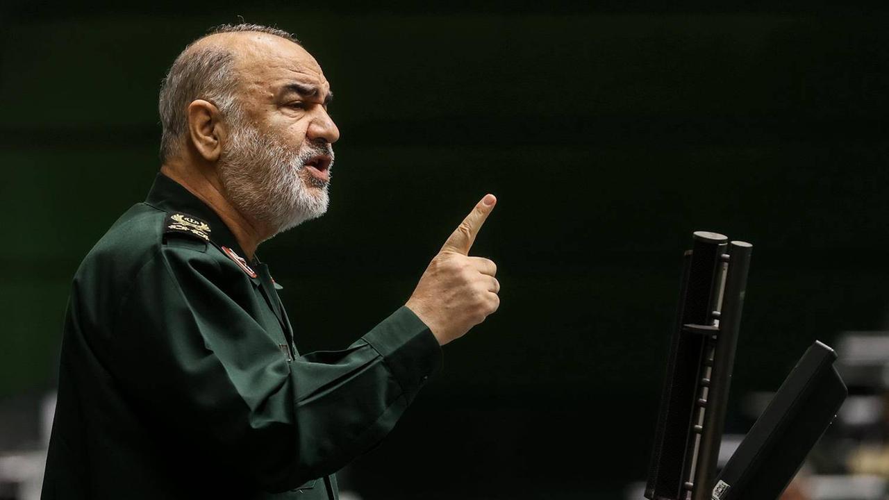 Kommandeur Hussein Salami, Anführer der Iranischen Revolutionsgarde Kommandeur Hussein Salami, Anführer der Iranischen Revolutionsgarde