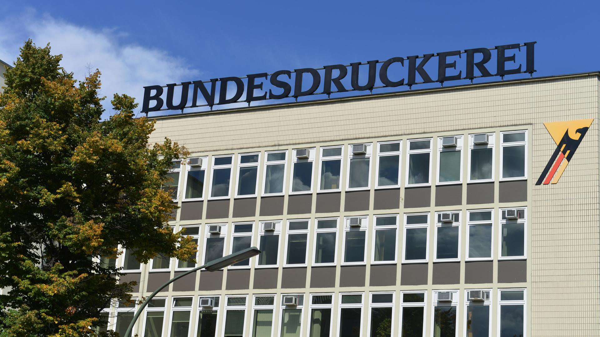Außenaufnahme der Bundesdruckerei in Berlin Kreuzberg.