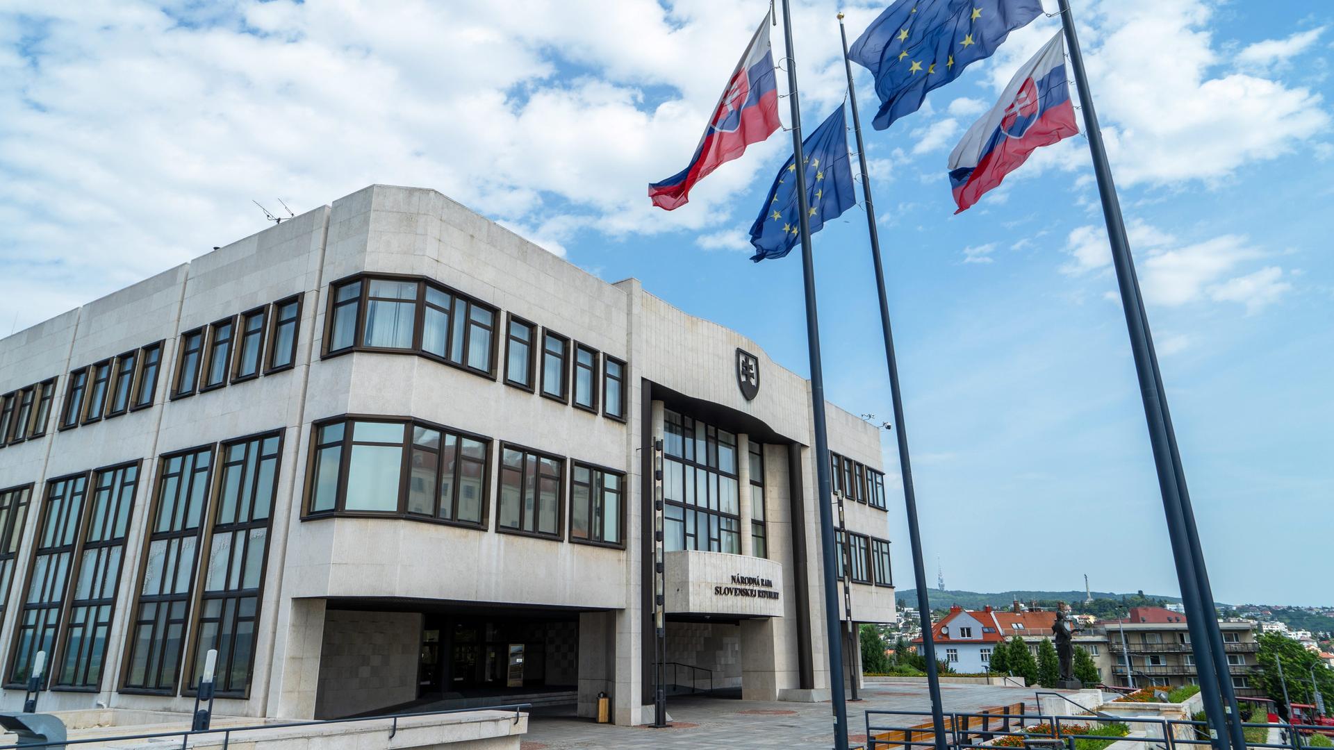 Das Parlamentsgebäude in Bratislava.