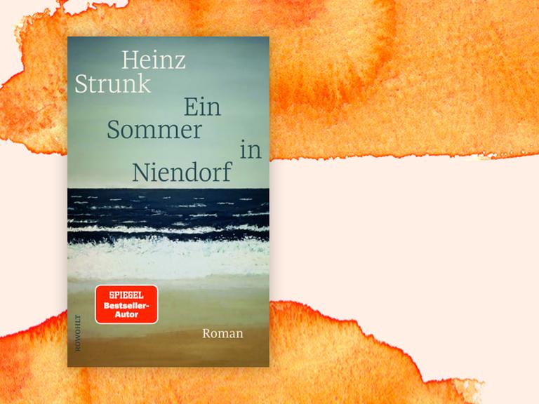 Cover-Collage von Heinz Strunk: „Sommer in Niendorf“ mit Aquarellhintergrund