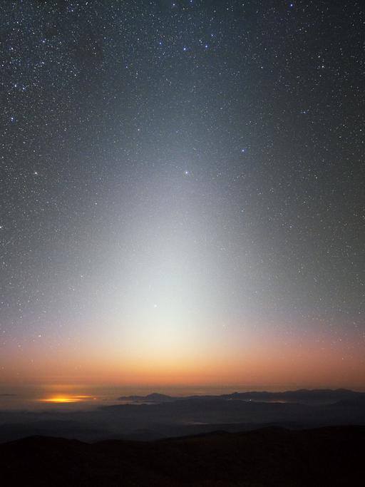 Das Zodiakallicht, beobachtet vom Observatorium La Silla in Chile 